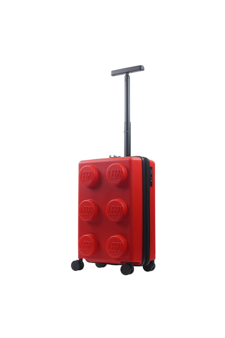 Signature Brick 2x3 Trolley Expandable 21.5 inch carry-on luggage, Main, color, RED