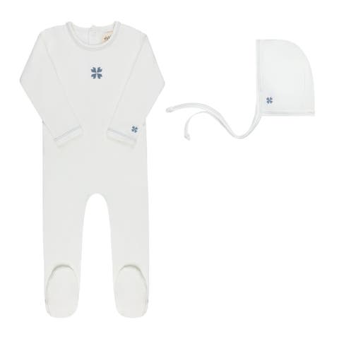 Embroidered Clover - Footie & Bonnet