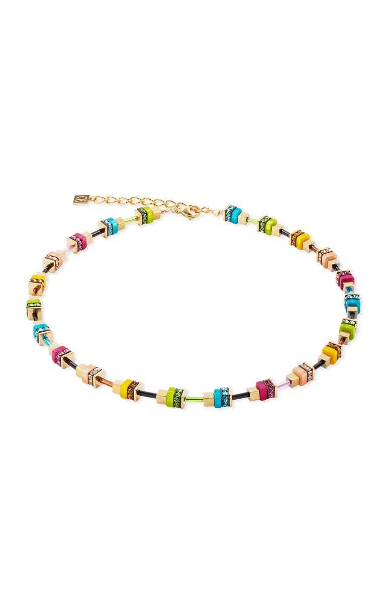 COEUR DE LION Boho Sunset Cube Necklace, Main, color, Rainbow