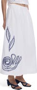 Desigual Embroidered Drawstring Cotton Maxi Skirt