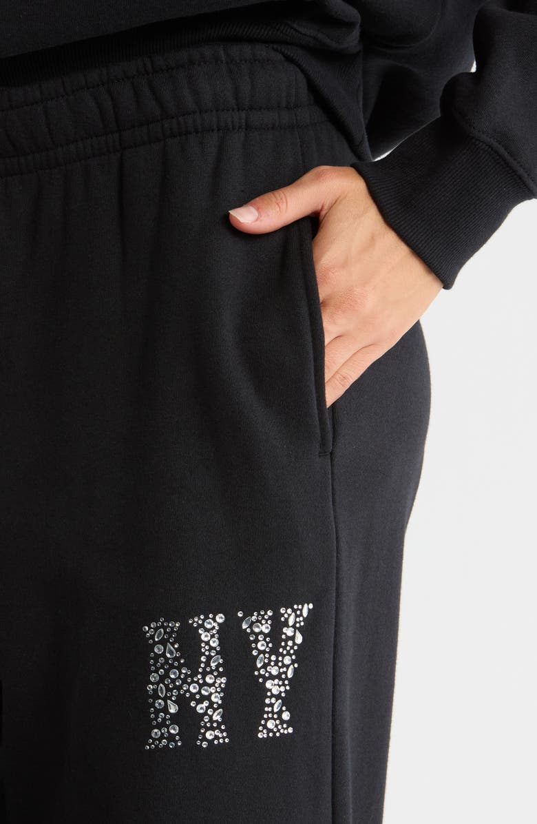 PacSun Rhinestone Baggy Sweatpants, Alternate, color, Black