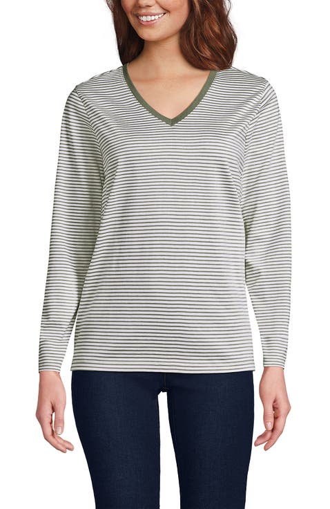 Supima Cotton Long Sleeve V-Neck T-Shirt