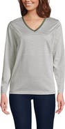 Lands' End Supima Cotton Long Sleeve V-Neck T-Shirt