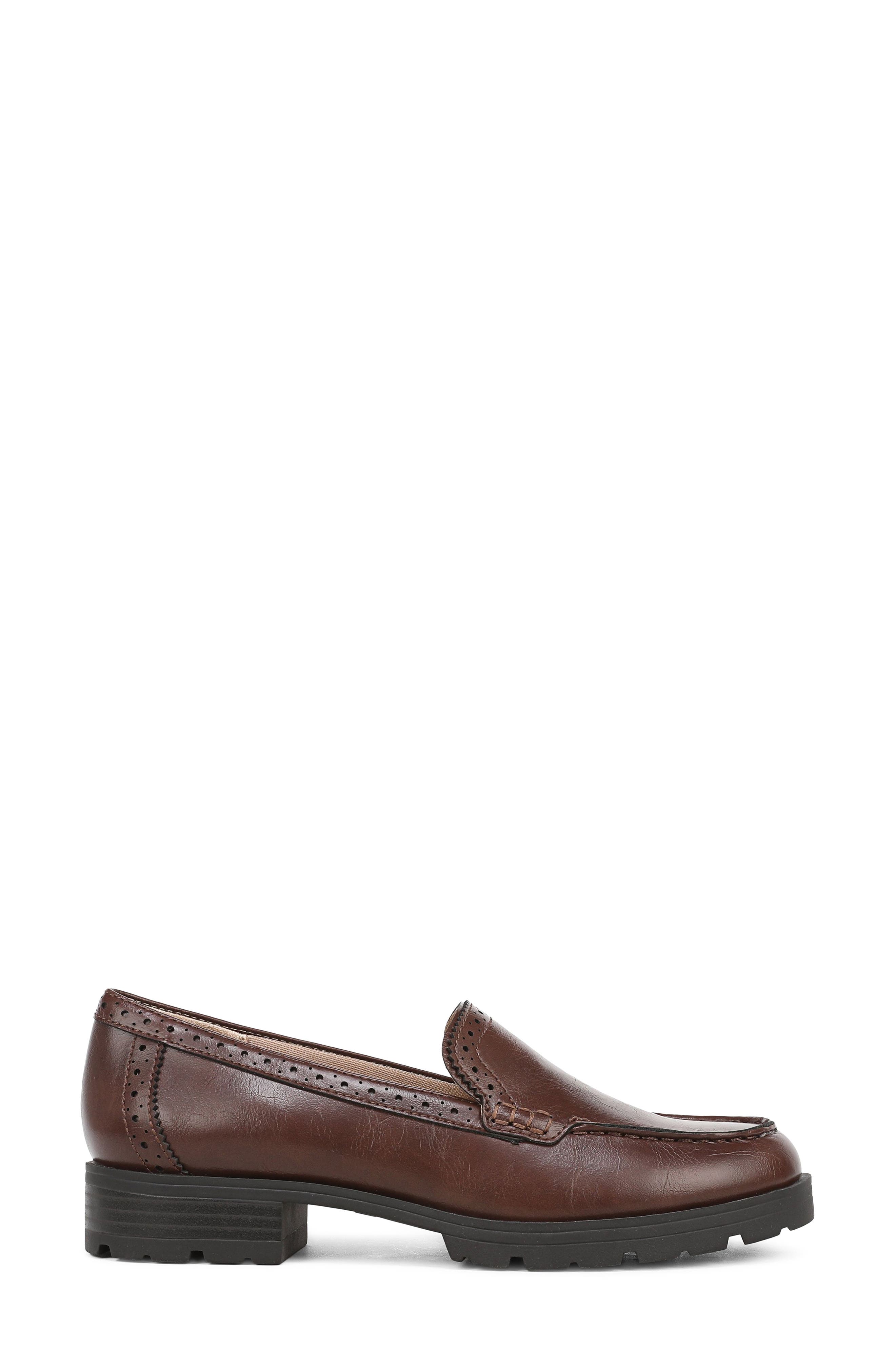 London 4 Faux Leather Loafer, Alternate, color, CHESTNUT BROWN