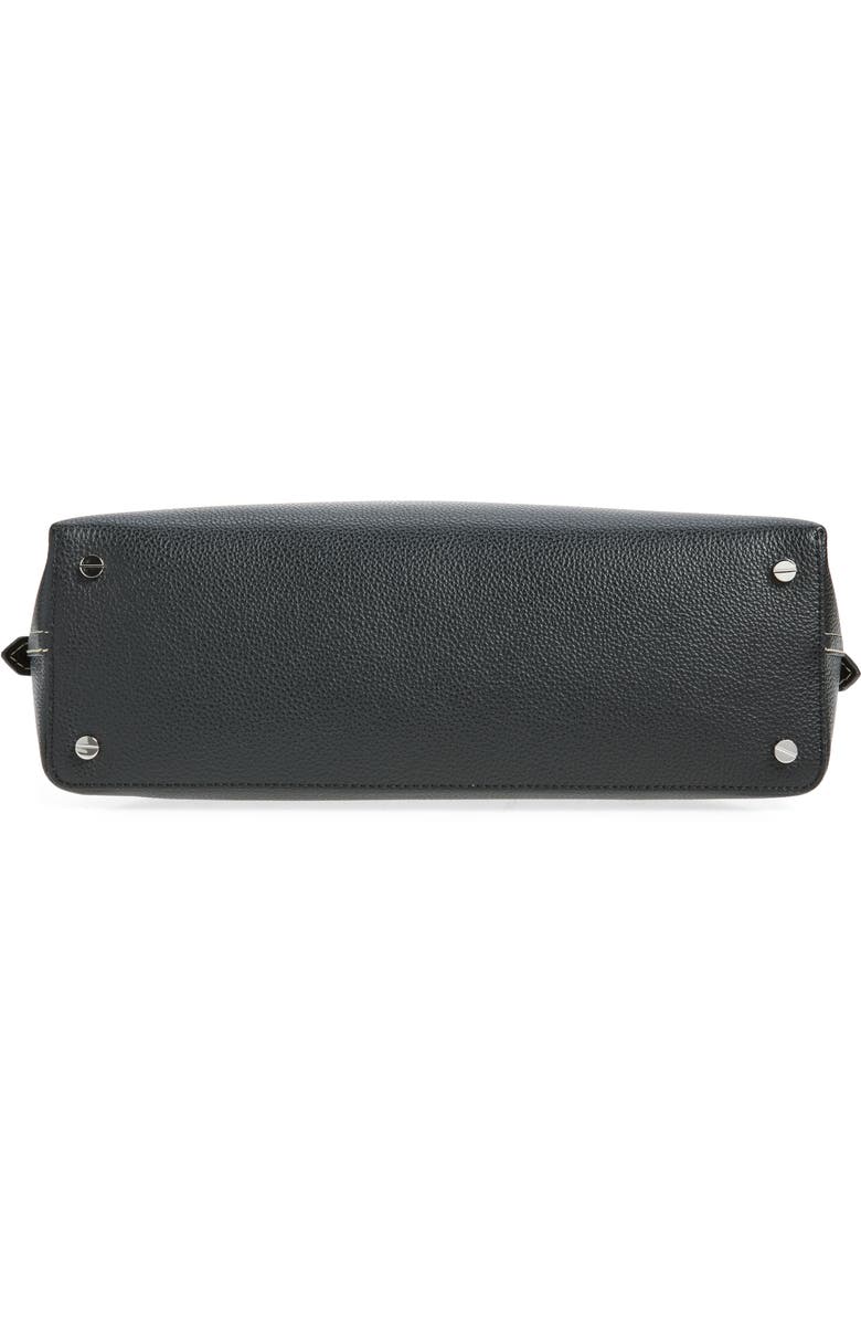 TOTEME T-Lock Leather Shoulder Bag, Alternate, color, Black