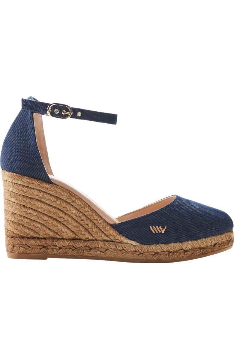VISCATA Estartit Canvas Espadrille Wedges, Main, color, Black