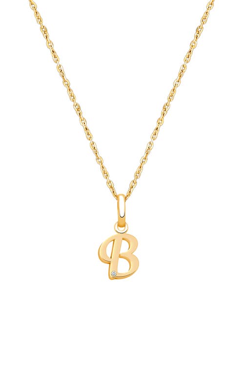 Tiny Blessings 14k Gold Diamond Initial 12-14" Necklace In Gold