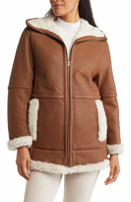 Vince Reversible Genuine Shearling Lined Jacket