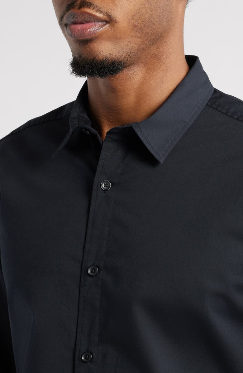 Open Edit Slim Fit Stretch Cotton Button-Up Shirt, Alternate, color, 