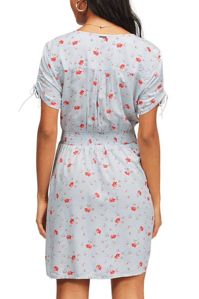 Twirl Twist Print Dress, Alternate, color, ICE BLUE