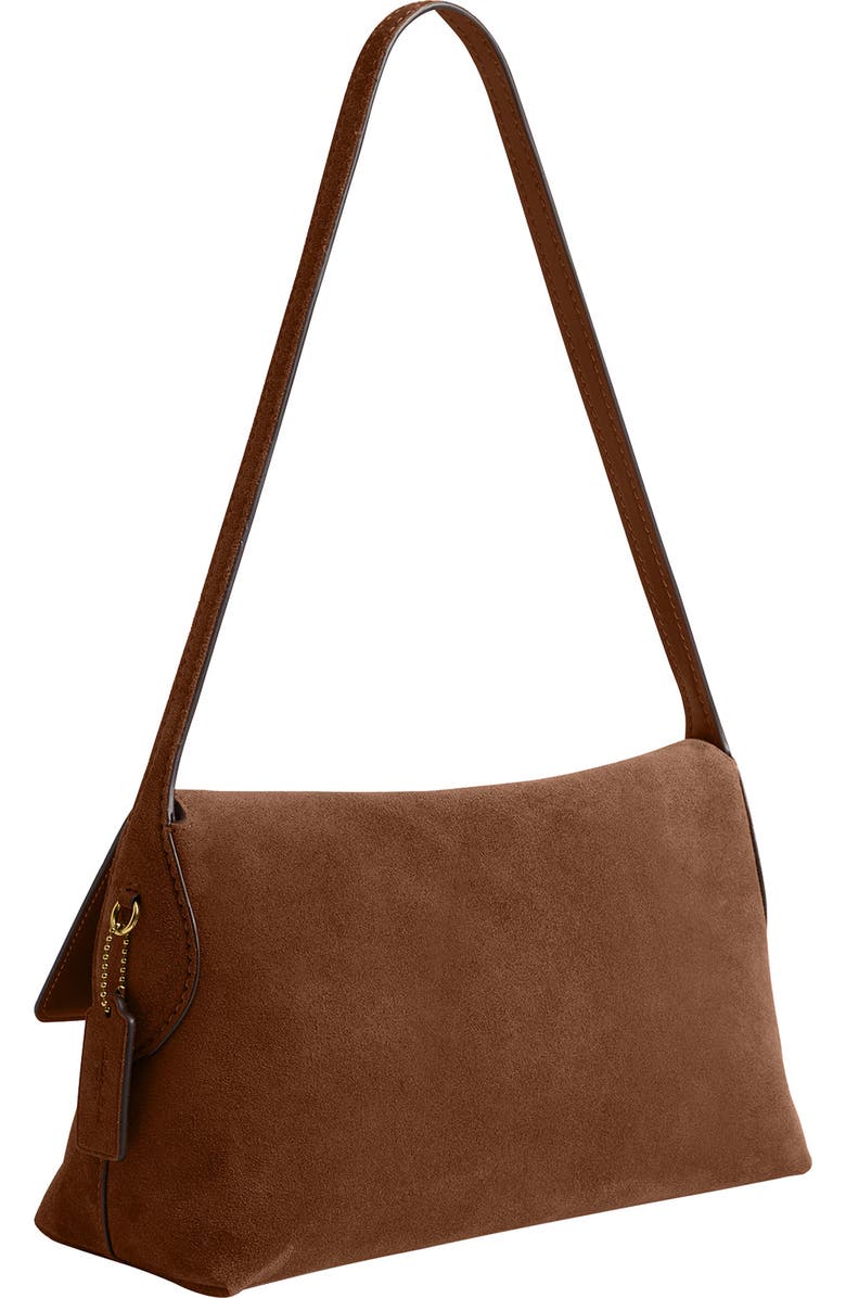 COACH Chelsea 30 Suede Shoulder Bag, Alternate, color, B4/ Warm Brown
