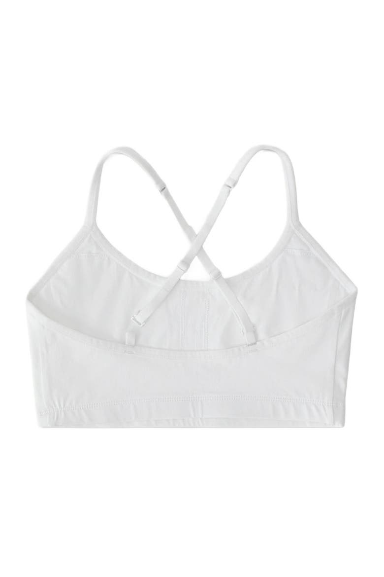 Organic Cotton Everyday Strappy Scoop Bralette, Alternate, color, White