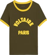 Zadig 
Voltaire Alys Voltaire Paris Appliqué Cotton Graphic T-Shirt