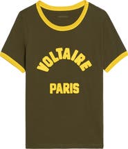 Zadig & Voltaire Alys Voltaire Paris Appliqué Cotton Graphic T-Shirt