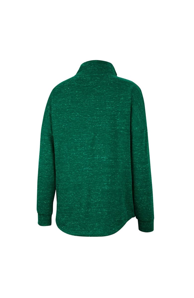 COLOSSEUM Women's Colosseum Green Michigan State Spartans Natalie Speckled Quarter-Snap Top, Alternate, color, Green