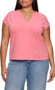 Sanctuary Organic Cotton Blend Split Neck T-Shirt