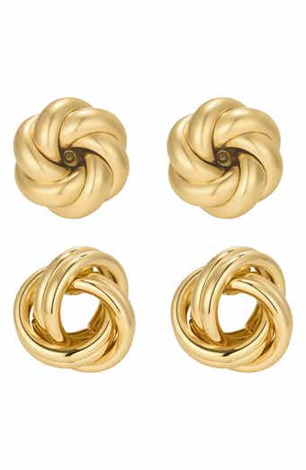 18k Gold Plated Knot Earrings
