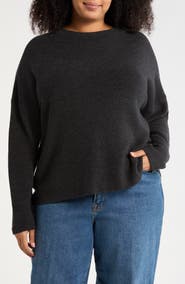Eileen Fisher Funnel Neck Wool Sweater