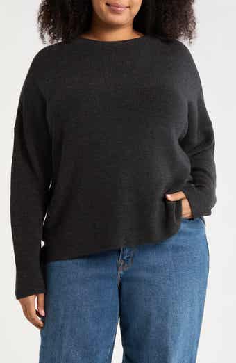 Eileen Fisher Funnel Neck Wool Sweater