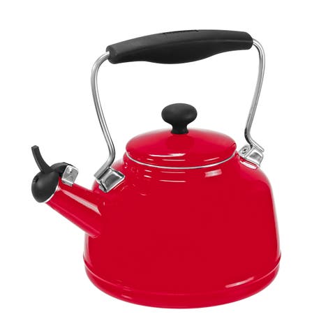 Vintage 1.7-Quart Enamel-on-Steel Teakettle