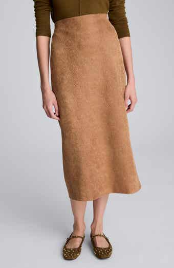 Kenneth Cole Pull-On High Waist Midi Skirt