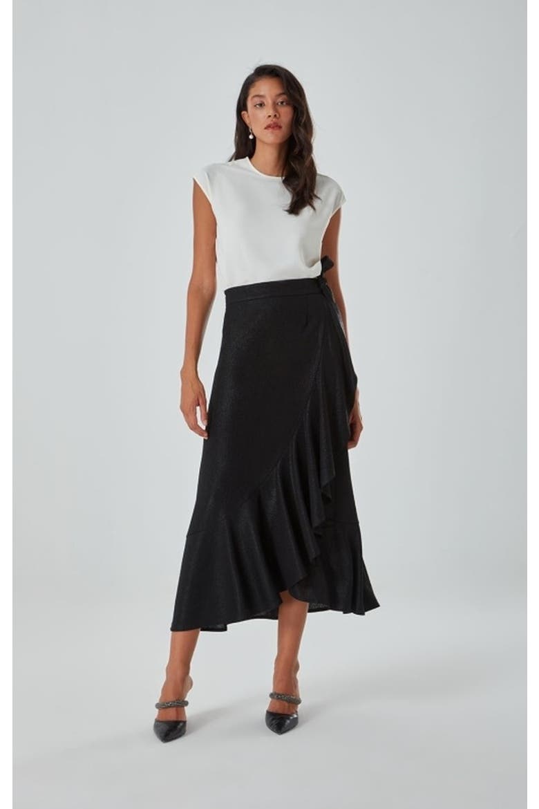 Ruffle Skirt - Black, Alternate, color, Black