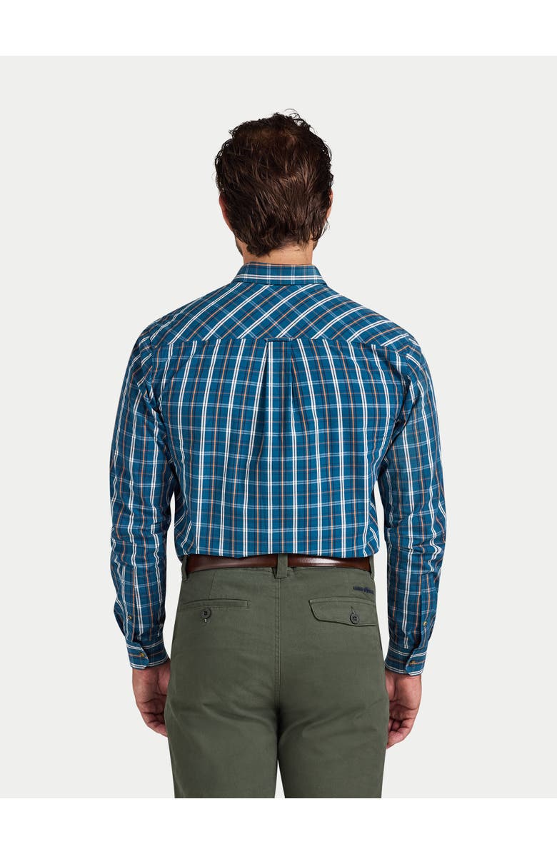 Raging Bull Long Sleeve Check Cotton Poplin Shirt, Alternate, color, Petrol