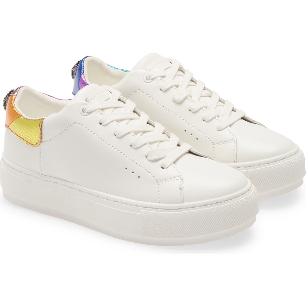 Kurt Geiger London Rainbow Shop Laney Eagle Sneaker In White