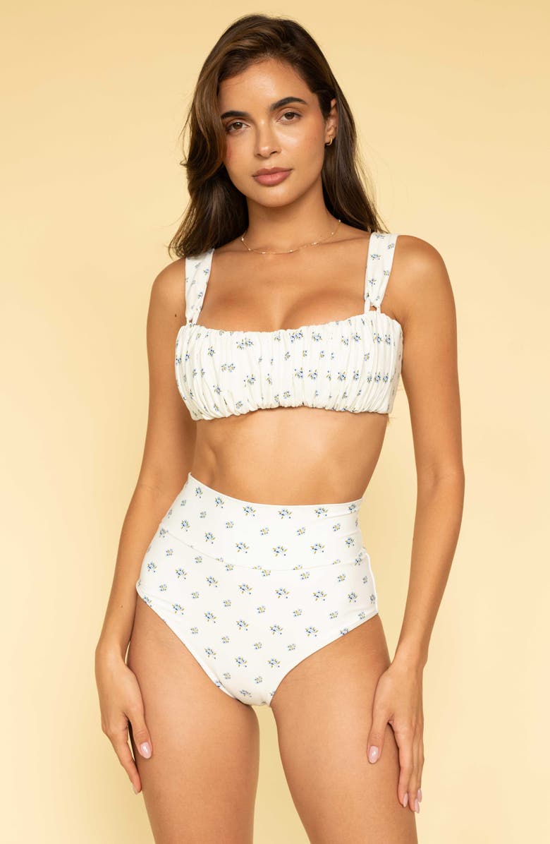 MONTCE Added Coverage High Waist Bikini Bottoms, Alternate, color, Heidi Floral