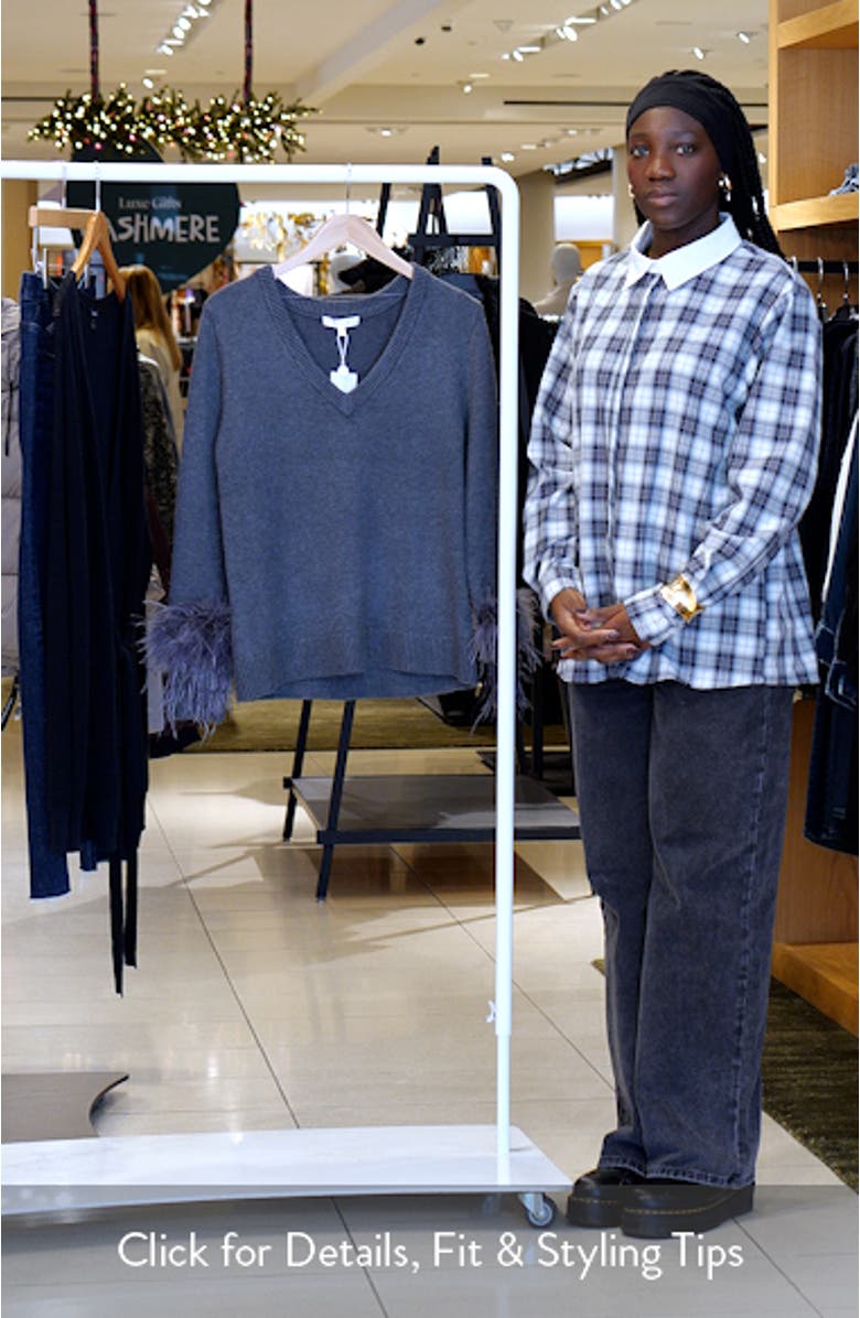 Bethany Feather Trim Sweater, sales video thumbnail