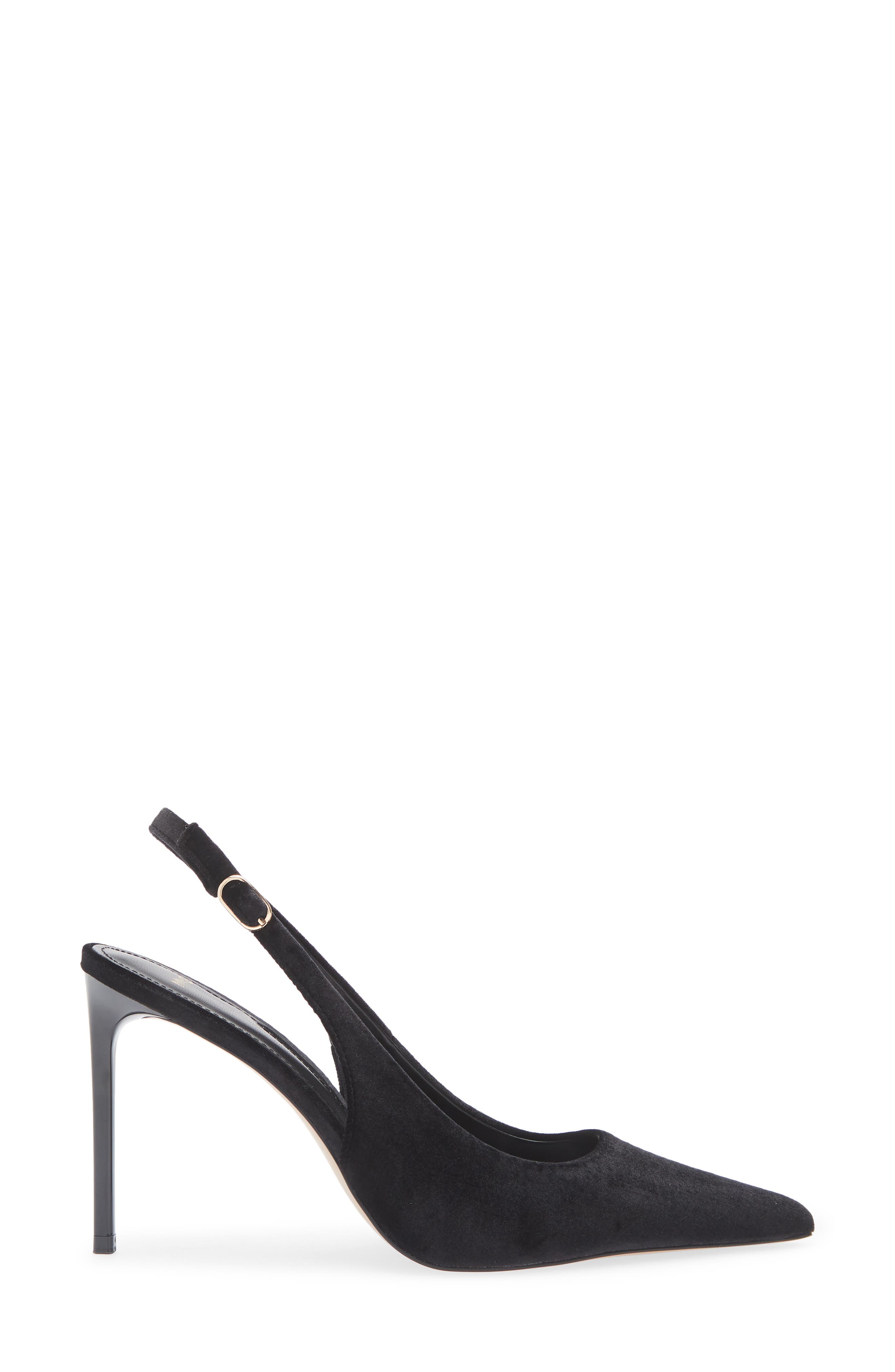 MANGO Slingback Pointed Toe Pump, Alternate, color, Black