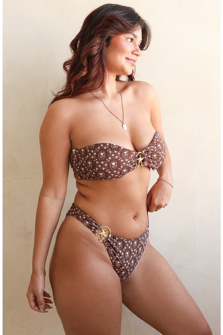 Dive In Super Cheeky Bikini Bottom, Alternate, color, Chocolate Bloom