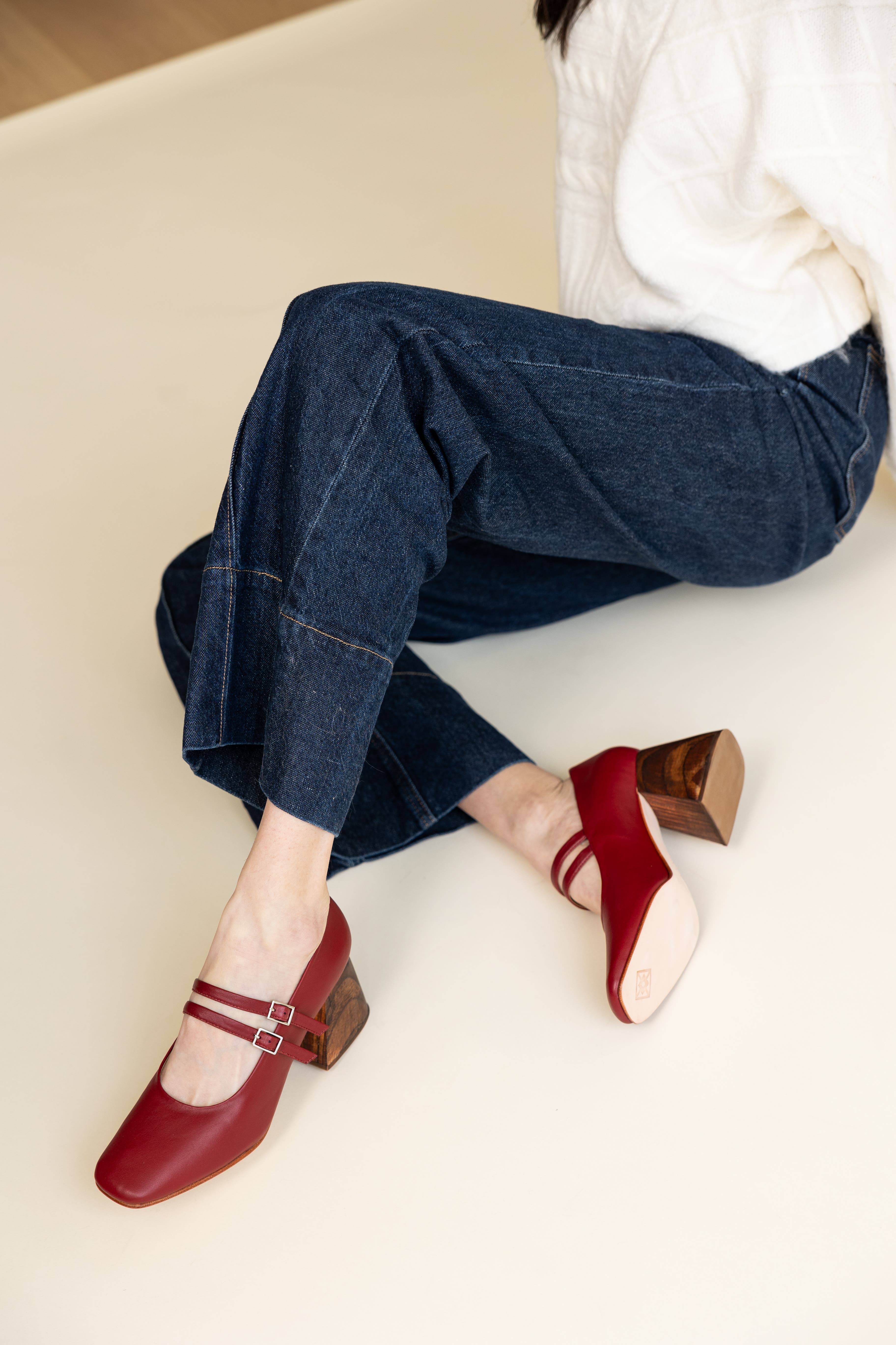 Huma Blanco Perry Mary Jane Pump, Alternate, color, Cherry