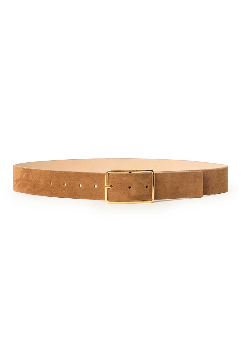 Milla Suede Belt, Main, color, BRONZE GOLD