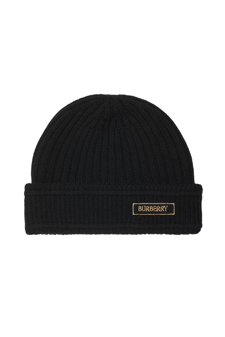 Logo Wool Beanie, Main, color, Black