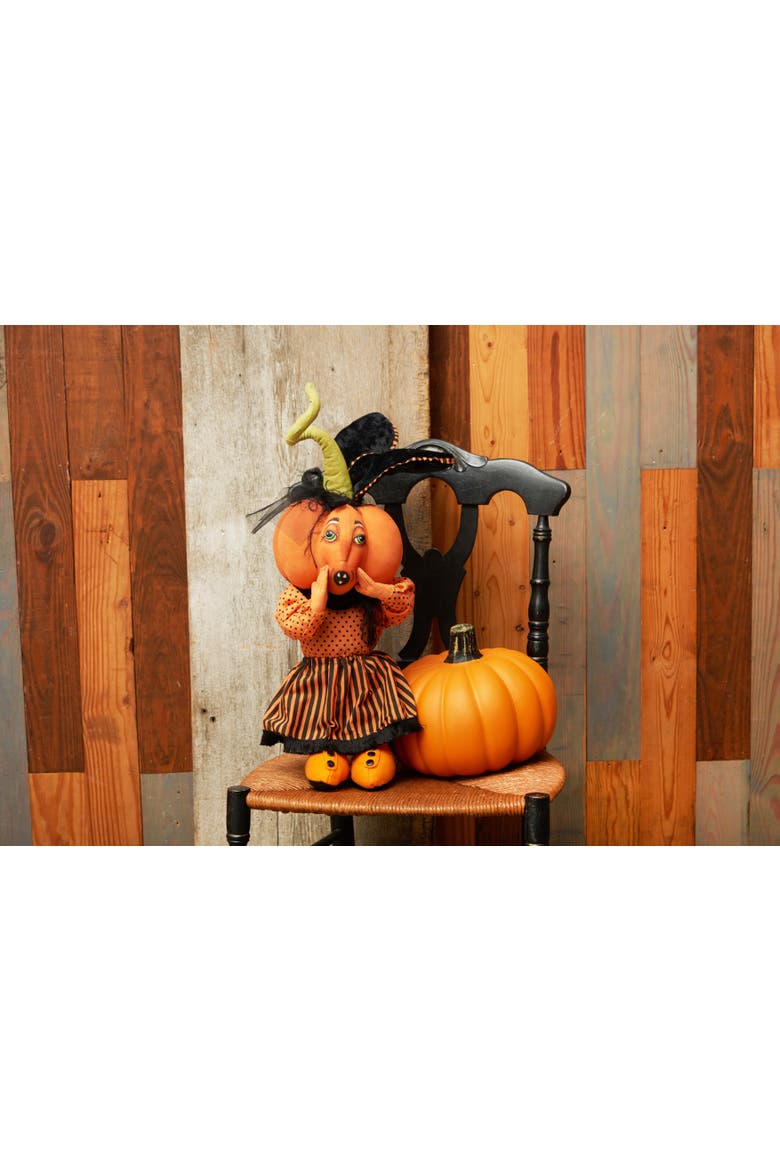 Paxtyn Pumpkin Halloween Joe Spencer Gathered Traditions Figurine, Alternate, color, Orange