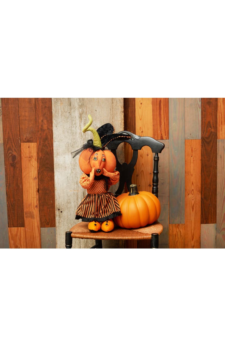 Gallerie II Paxtyn Pumpkin Joe Spencer Gathered Traditions Soft Art Doll Fall Autumn Halloween Harvest Figure Figurine, Alternate, color, Orange