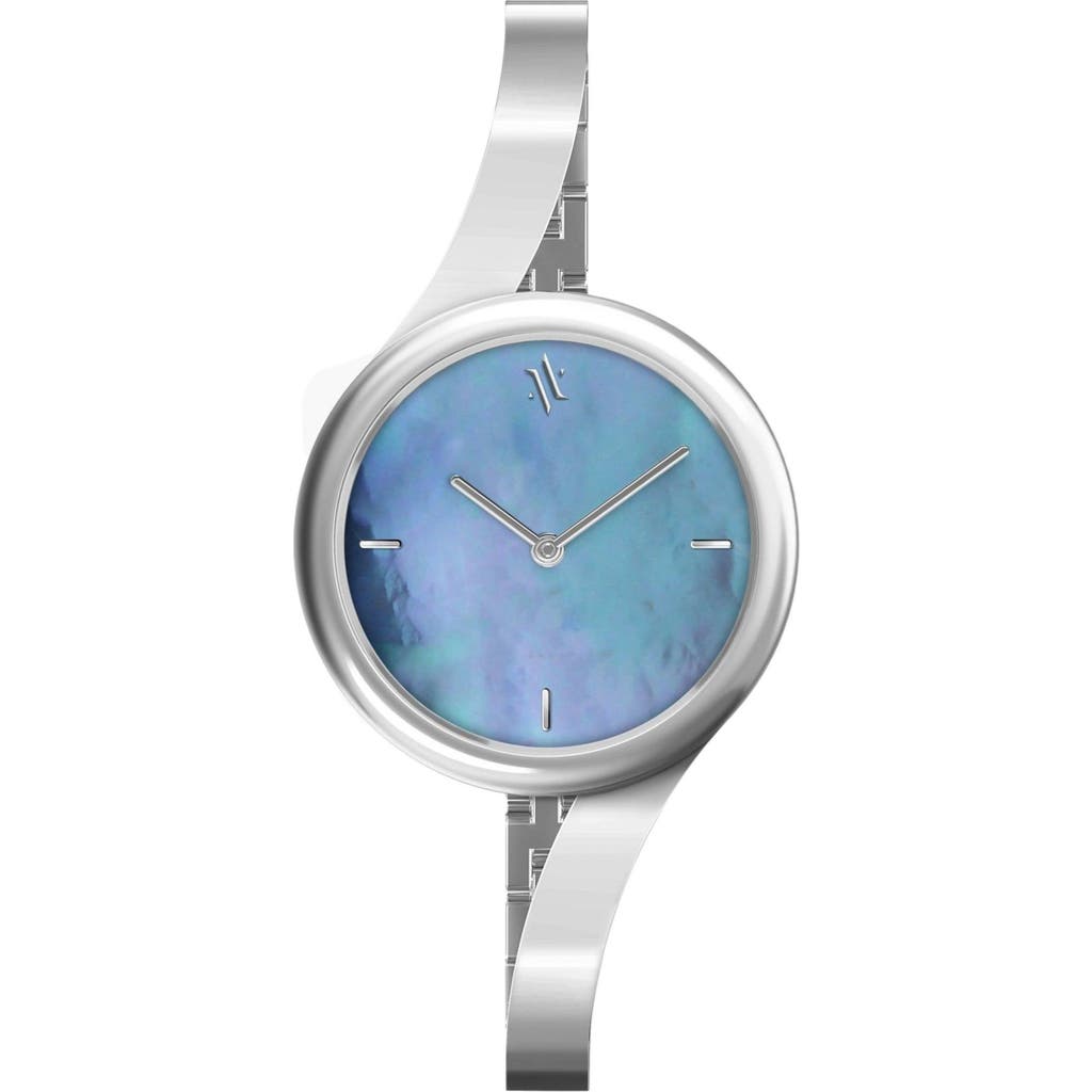 VANNA Claire Gemstone Watch in Blue Pearl-Silver  product