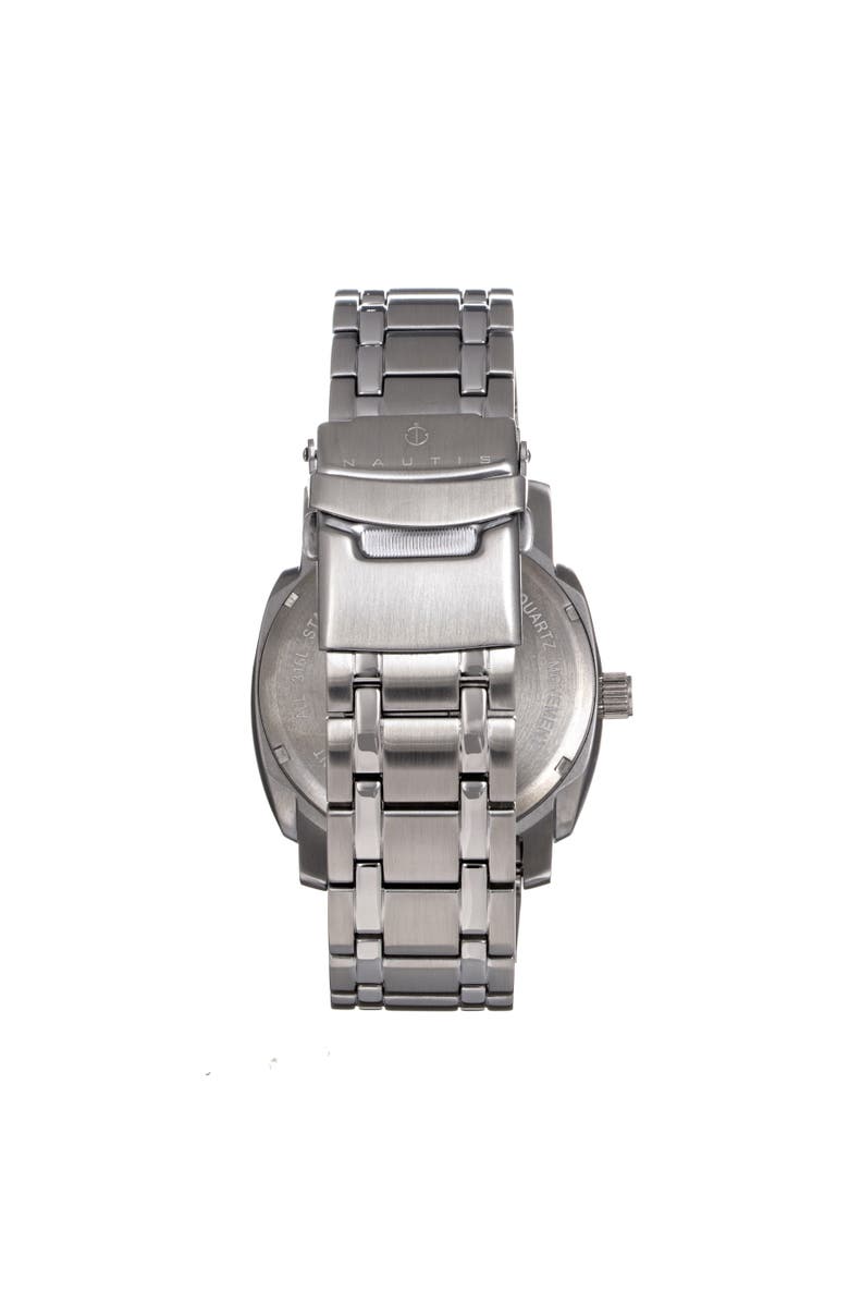 Nautis Stealth Bracelet Watch w/Day/Date, Alternate, color, Grey