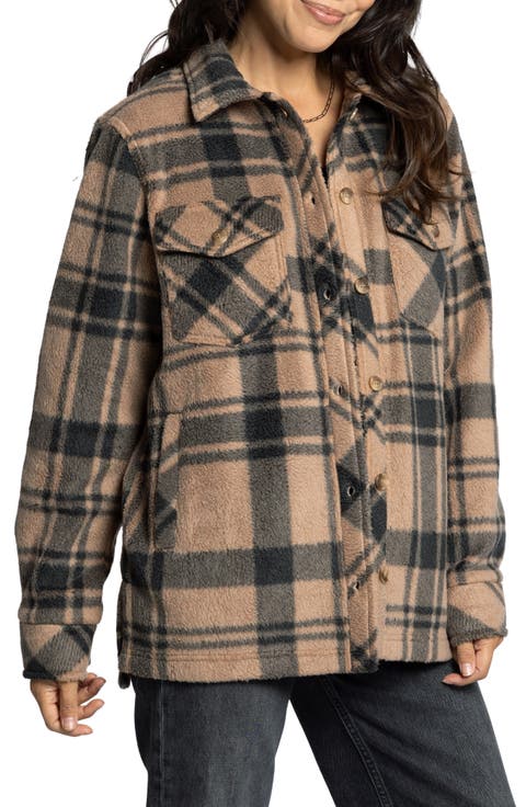 Santa Fe Plaid Fleece Shirt Jacket