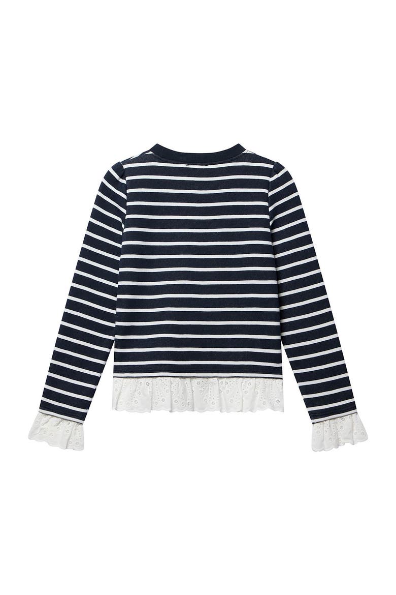 Stripe Woven Mix Sweatshirt, Alternate, color, Blue