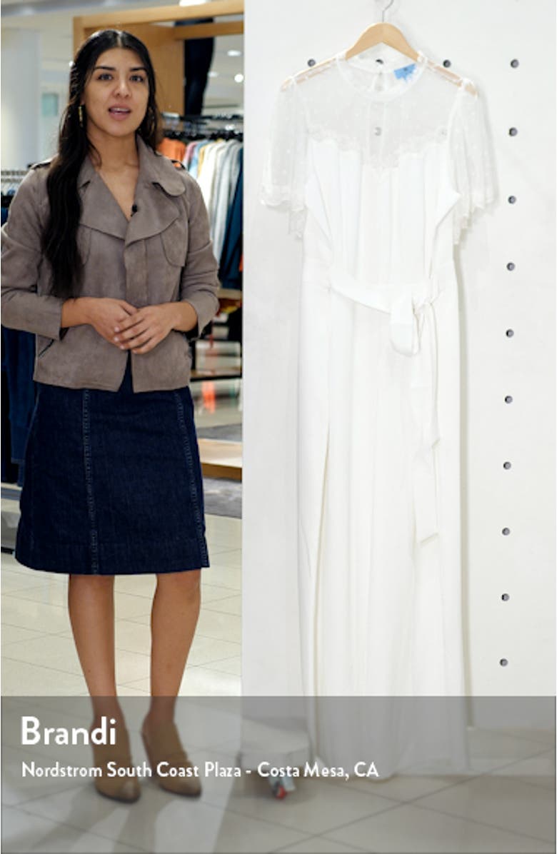 Flock Dot Short Sleeve Jumpsuit, sales video thumbnail