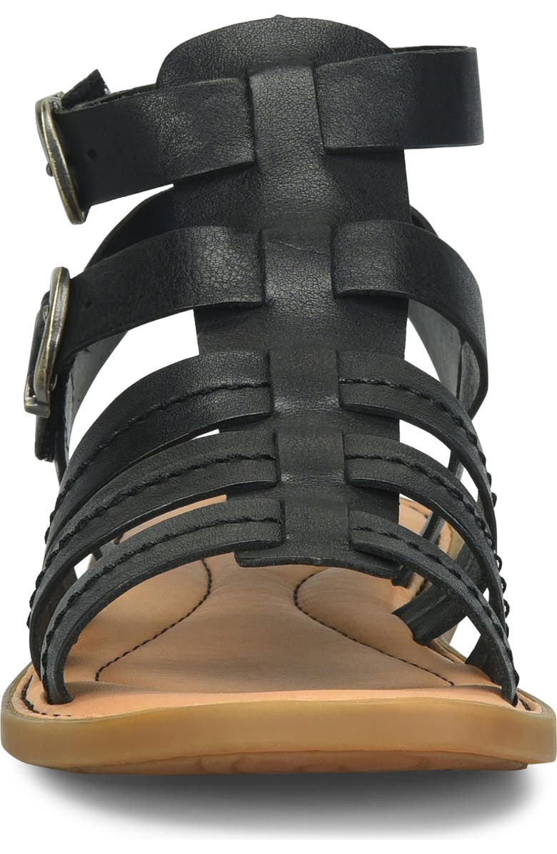 Børn Iana Ankle Strap Sandal, Alternate, color, Black Leather