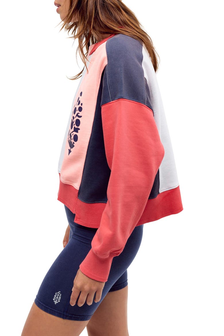 Intercept Logo Crewneck Sweatshirt, Alternate, color, GRAPEFRUIT