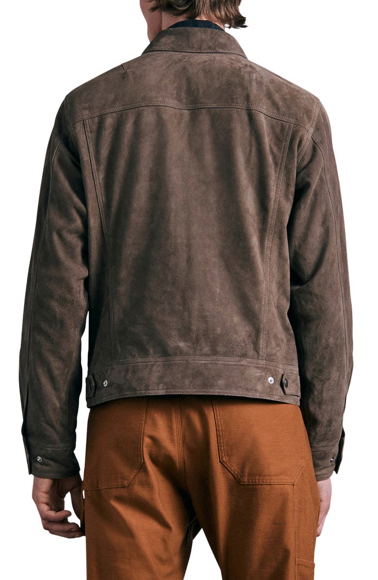 rag & bone Owen Suede Trucker Jacket, Alternate, color, 
