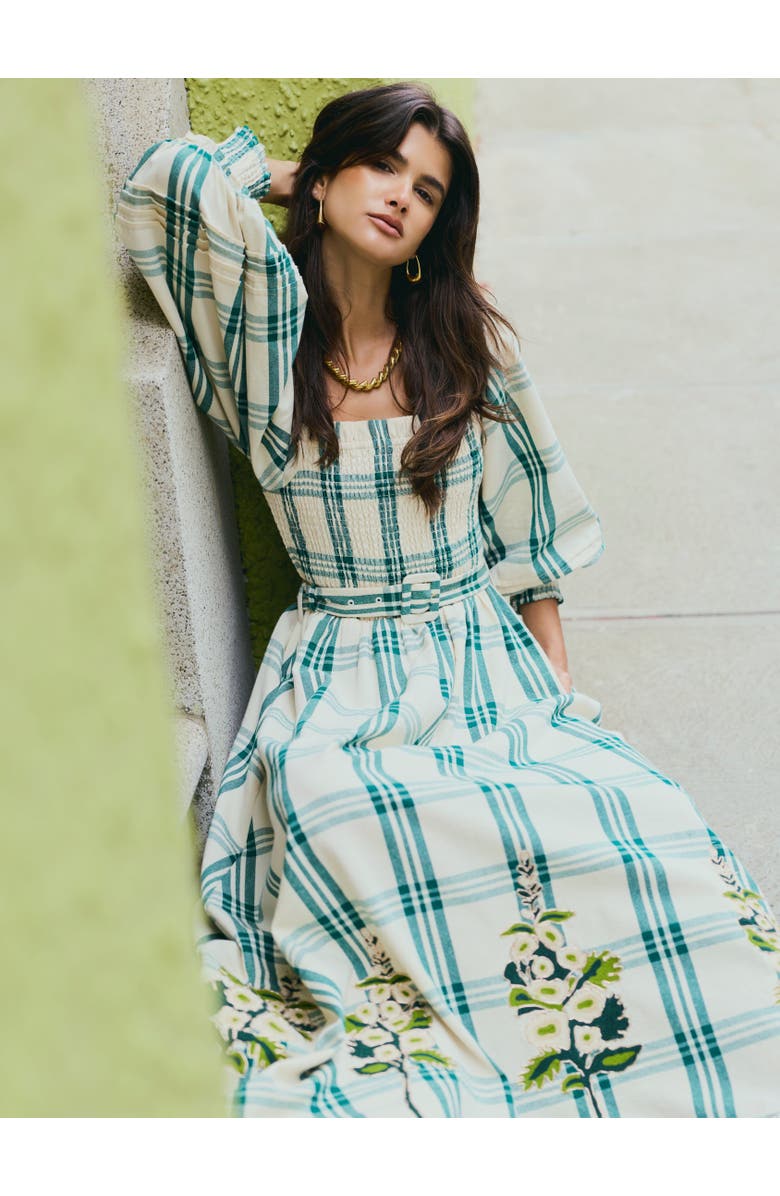 Eddy Eloise Dress x McKenzie Collaboration, Alternate, color, Green Plaid Larsen Floral
