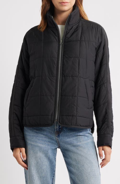 Thread & Supply Box Quilted Zip Jacket In Black