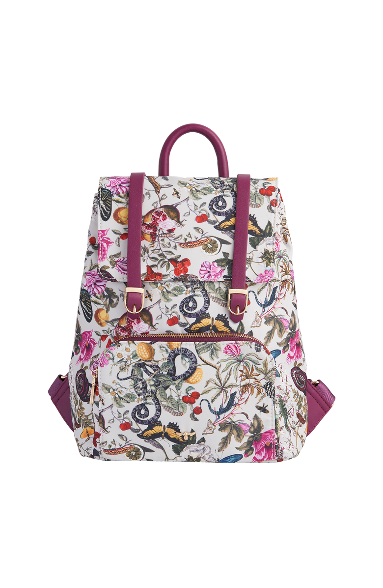 Fable England Floral Engravings Small Backpack, Main, color, Purple