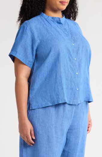 Eileen Fisher Organic Linen Button-Up Shirt