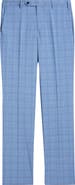 Zanella Parker Flat Front Plaid Wool Dress Pants